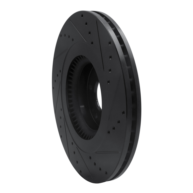 Picture of R1 12-17 Genesis G80 Front Left Drilled & Slotted Black Brake Rotor