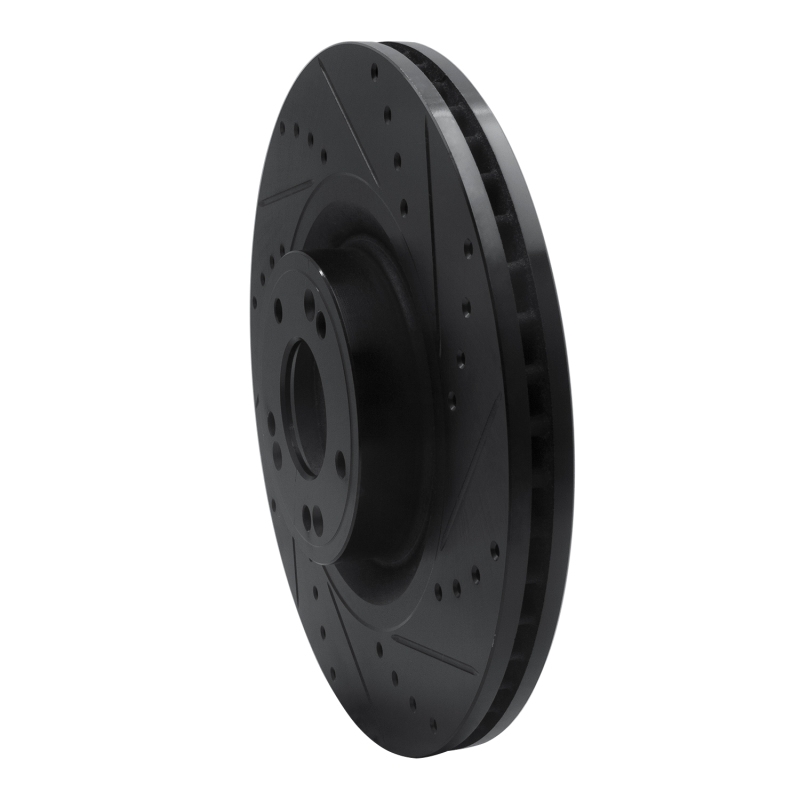 Picture of R1 12-17 Genesis G80 Front Right Drilled & Slotted Black Brake Rotor