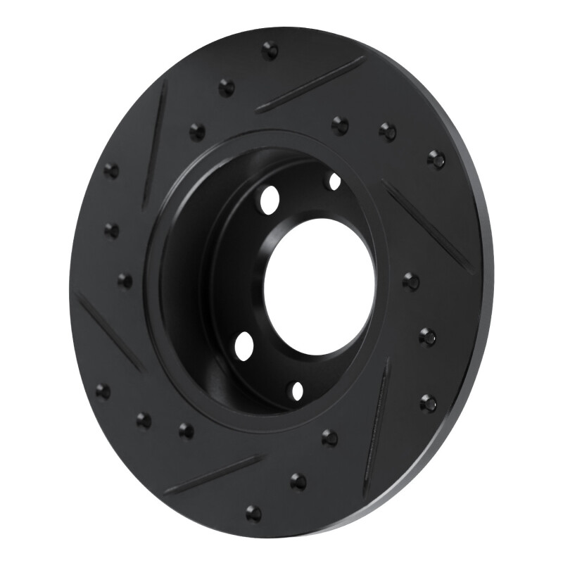 Picture of R1 66-92 Bertone X-1/9 Rear Right Front Right Drilled & Slotted Black Brake Rotor