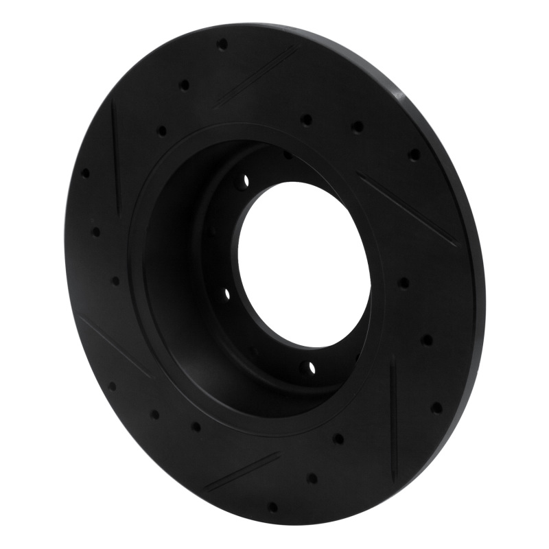 Picture of R1 74-16 Land Rover Defender 90 Rear Right Drilled & Slotted Black Brake Rotor