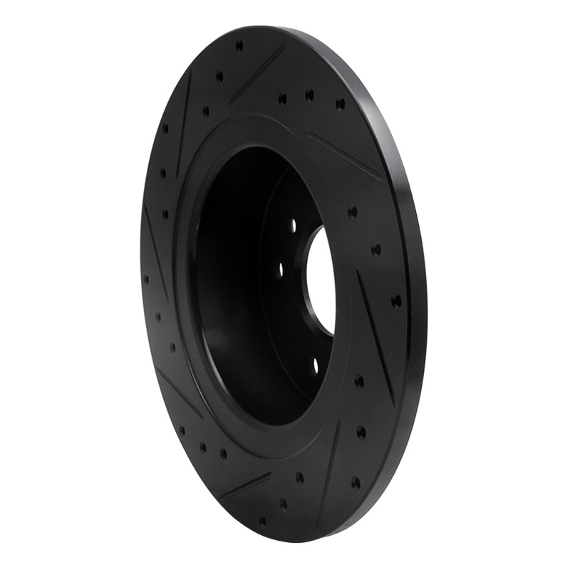 Picture of R1 94-04 Land Rover Discovery Rear Right Drilled & Slotted Black Brake Rotor