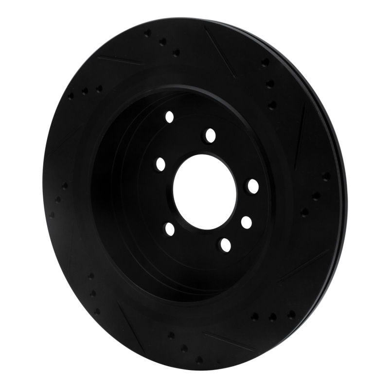 Picture of R1 05-16 Land Rover Discovery (Latin America) Rear Left Drilled & Slotted Black Brake Rotor