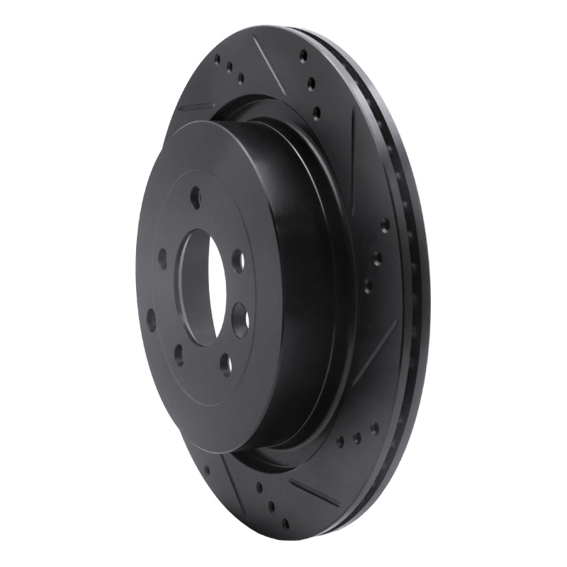 Picture of R1 05-16 Land Rover Discovery (Latin America) Rear Right Drilled & Slotted Black Brake Rotor