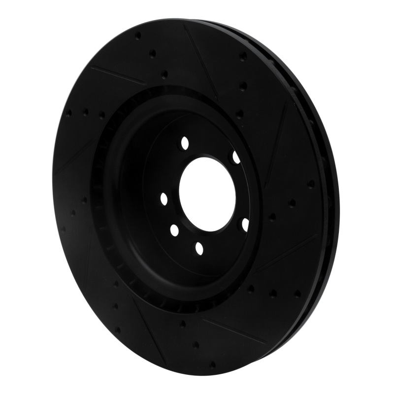 Picture of R1 06-17 Land Rover Discovery (Latin America) Front Left Drilled & Slotted Black Brake Rotor