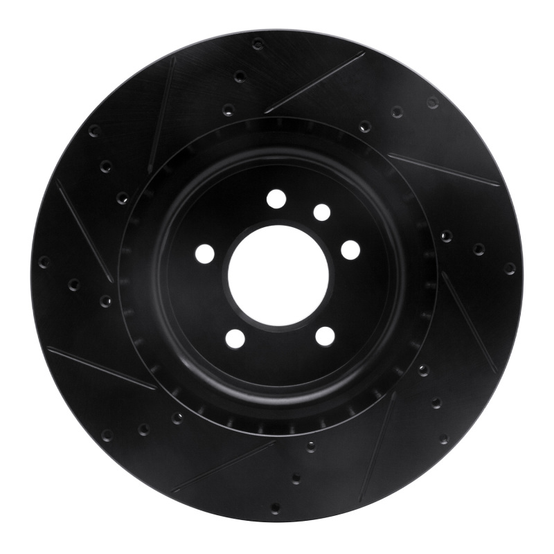 Picture of R1 06-17 Land Rover Discovery (Latin America) Front Right Drilled & Slotted Black Brake Rotor