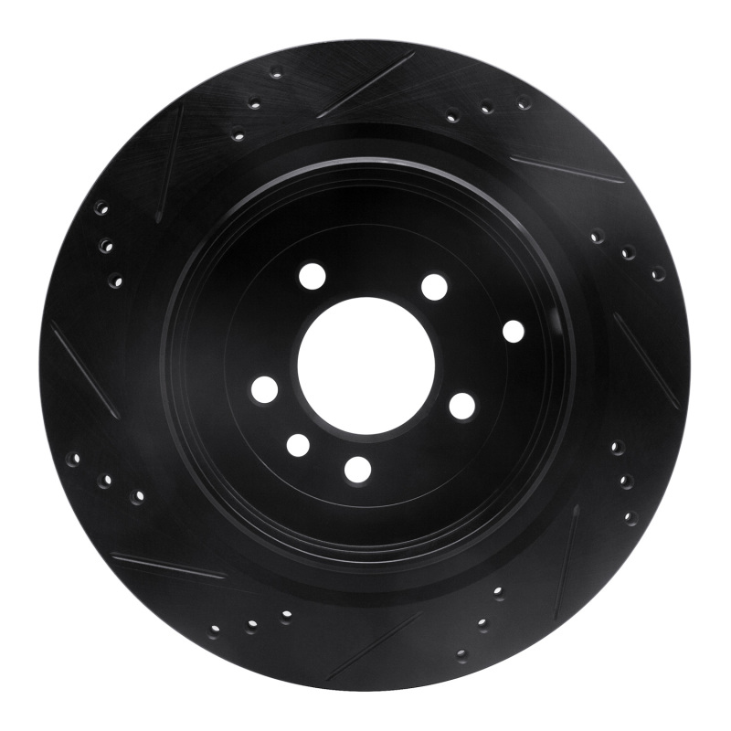 Picture of R1 05-16 Land Rover Discovery (Latin America) Rear Right Drilled & Slotted Black Brake Rotor