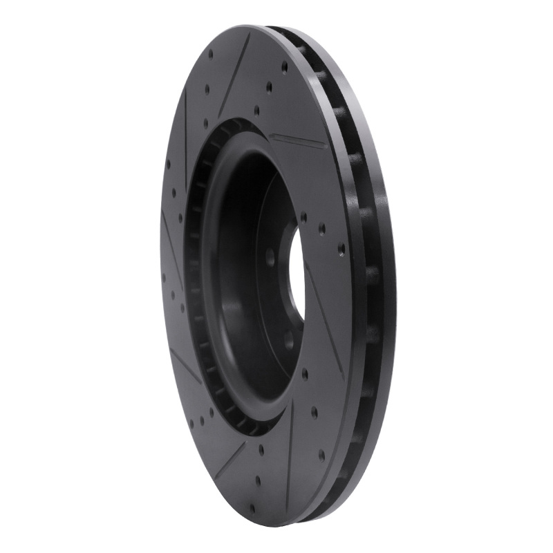 Picture of R1 06-17 Land Rover Discovery (Latin America) Front Right Drilled & Slotted Black Brake Rotor
