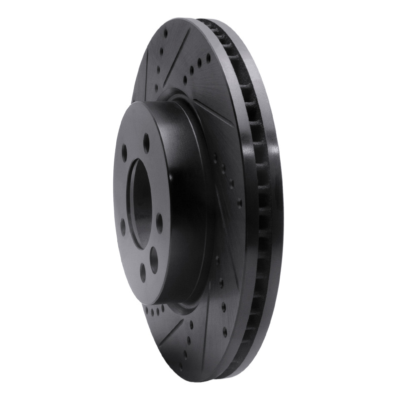 Picture of R1 05-07 Land Rover LR3 Front Left Drilled & Slotted Black Brake Rotor