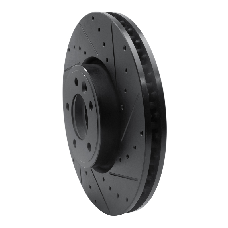 Picture of R1 18-20 Land Rover Range Rover Sport Front Right Drilled & Slotted Black Brake Rotor