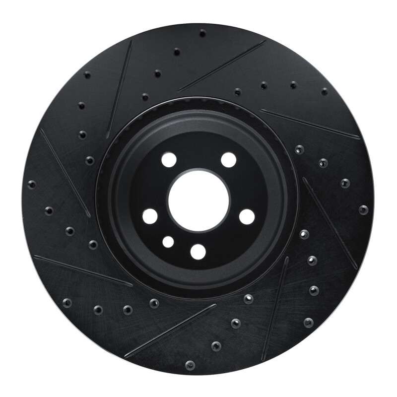 Picture of R1 20-25 Jaguar E-Pace Front Right Drilled & Slotted Black Brake Rotor