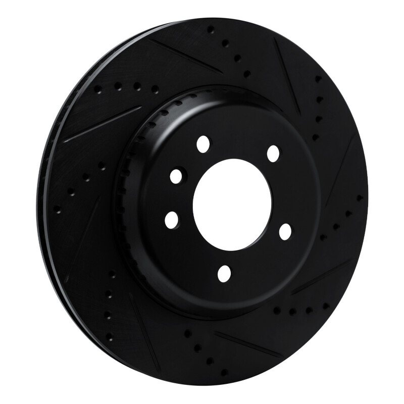 Picture of R1 20-25 Land Rover Defender 90 Rear Right Drilled & Slotted Black Brake Rotor