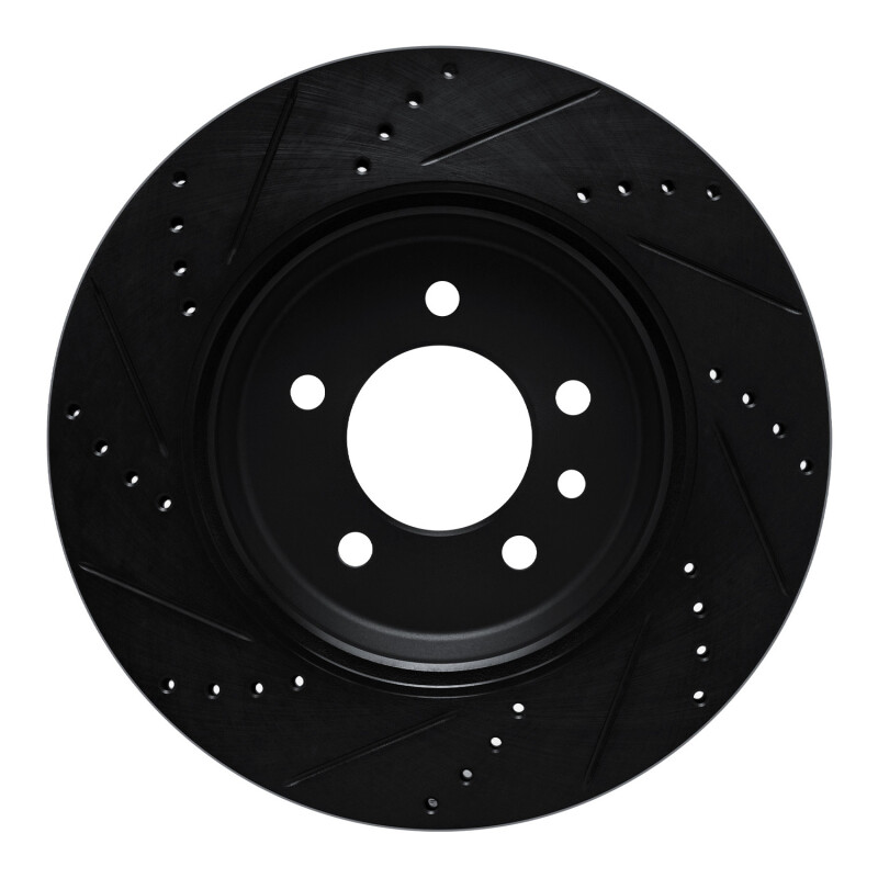 Picture of R1 20-25 Land Rover Defender 90 Rear Right Drilled & Slotted Black Brake Rotor