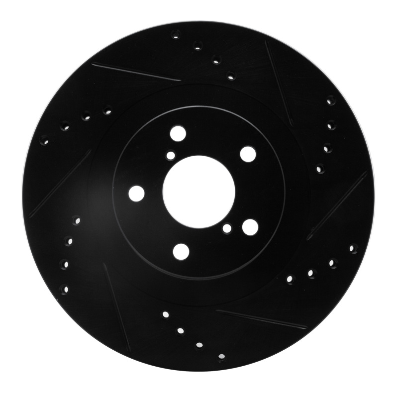 Picture of R1 01-08 Saab 9-2X Front Right Drilled & Slotted Black Brake Rotor