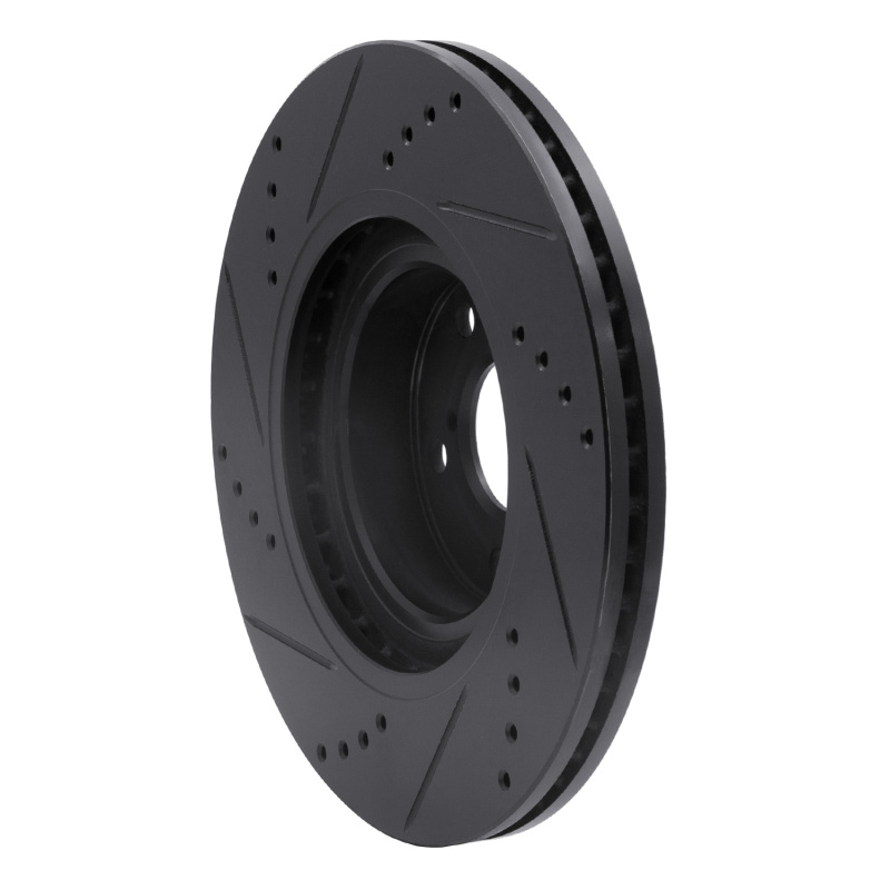 Picture of R1 04-25 Scion FR-S Front Right Drilled & Slotted Black Brake Rotor