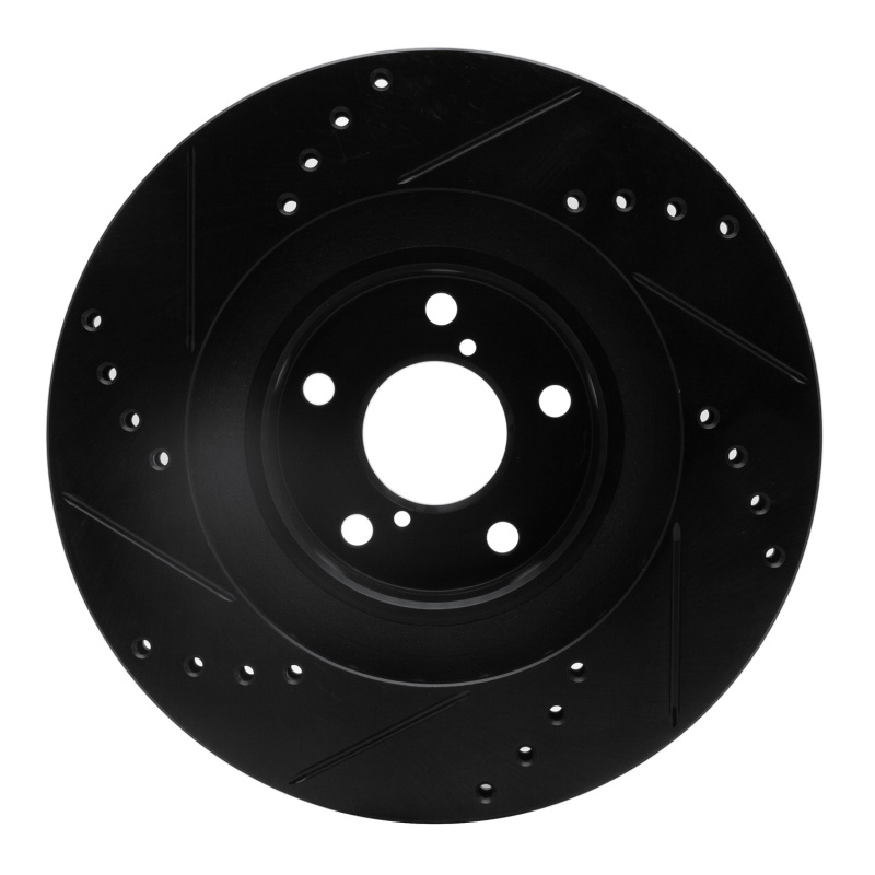 Picture of R1 01-08 Saab 9-2X Front Right Drilled & Slotted Black Brake Rotor