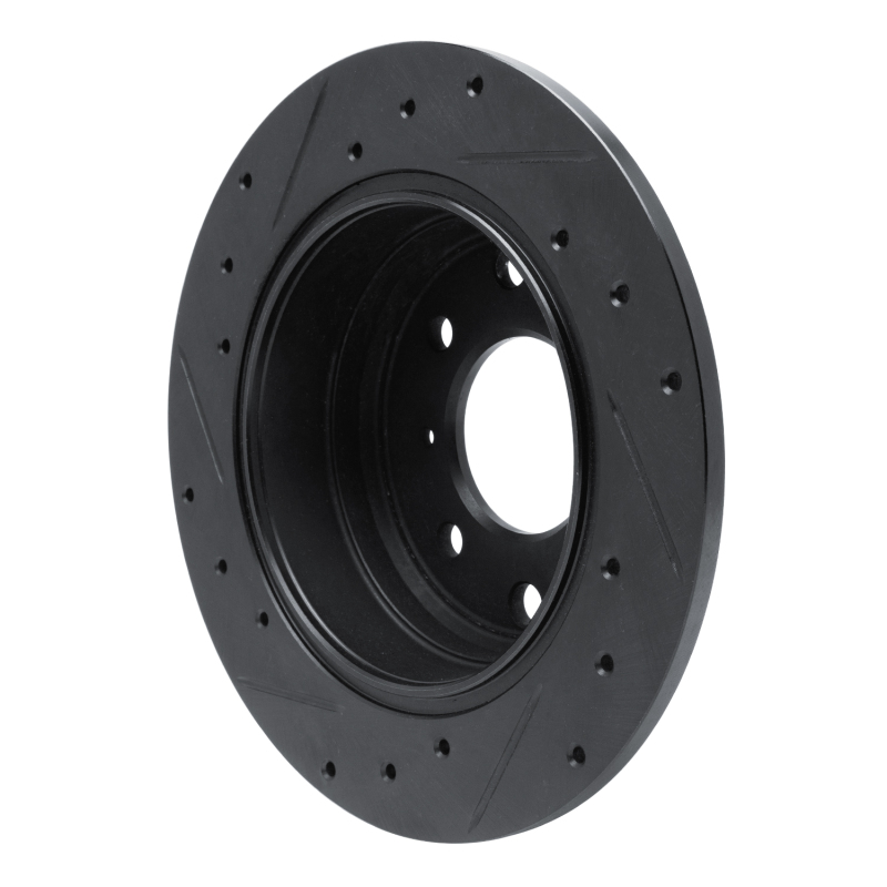 Picture of R1 64-94 Alfa Romeo GTZ Rear Right Drilled & Slotted Black Brake Rotor