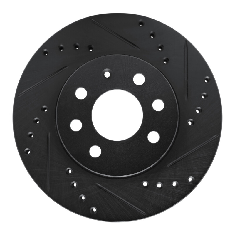 Picture of R1 99-99 Daewoo Nubira Front Right Drilled & Slotted Black Brake Rotor