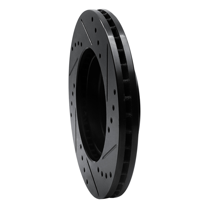 Picture of R1 00-02 Daewoo Nubira Front Left Drilled & Slotted Black Brake Rotor