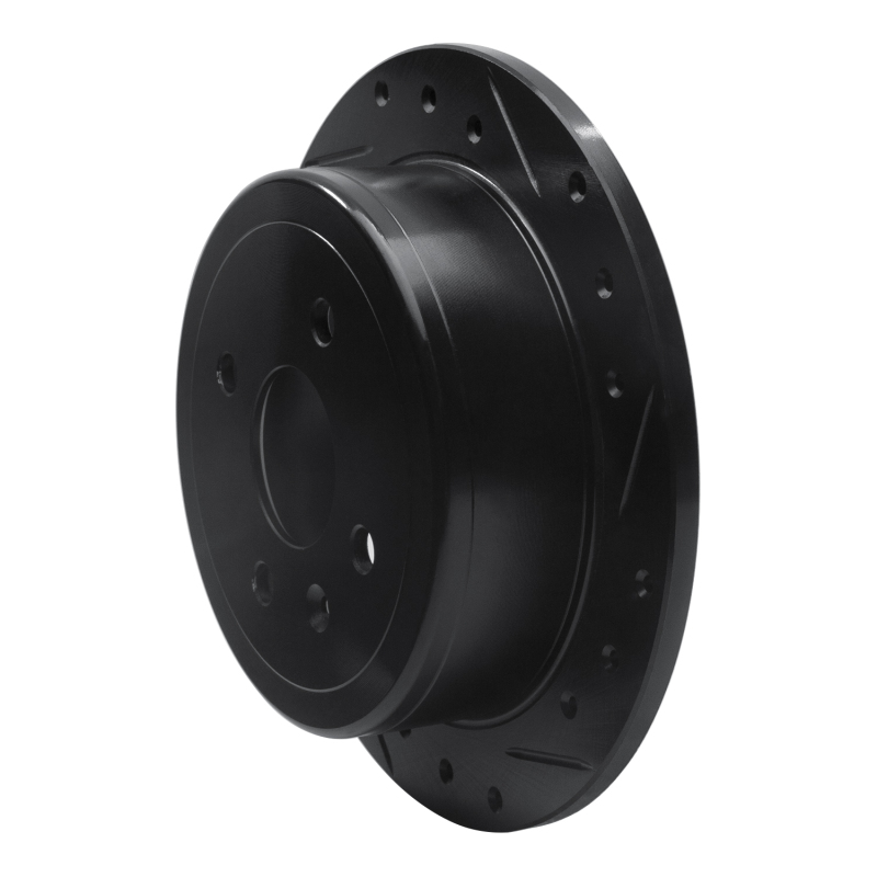 Picture of R1 99-02 Daewoo Nubira Rear Right Drilled & Slotted Black Brake Rotor