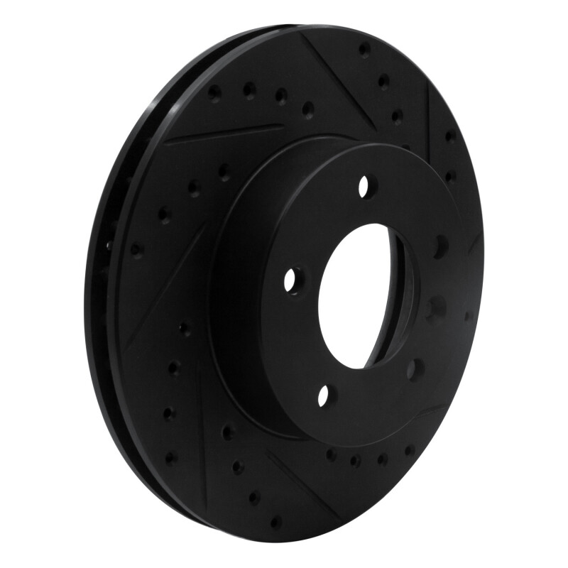Picture of R1 90-97 Jaguar XJ6 Front Right Drilled & Slotted Black Brake Rotor
