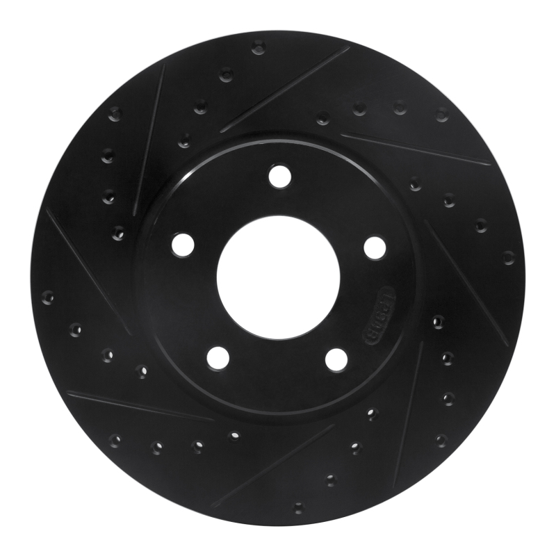Picture of R1 97-03 Jaguar XJR Front Left Drilled & Slotted Black Brake Rotor