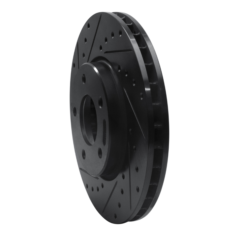 Picture of R1 97-03 Jaguar XJR Front Left Drilled & Slotted Black Brake Rotor
