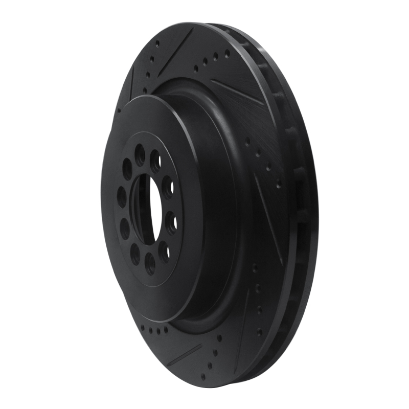 Picture of R1 03-05 Jaguar XJR Front Left Drilled & Slotted Black Brake Rotor