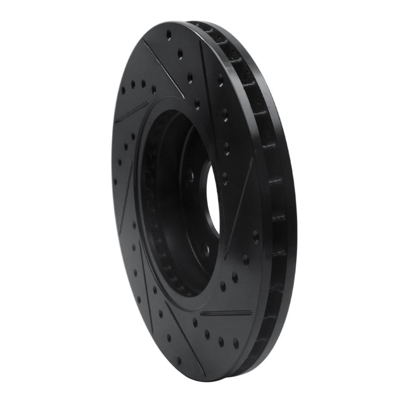 Picture of R1 97-03 Jaguar XJR Front Left Drilled & Slotted Black Brake Rotor