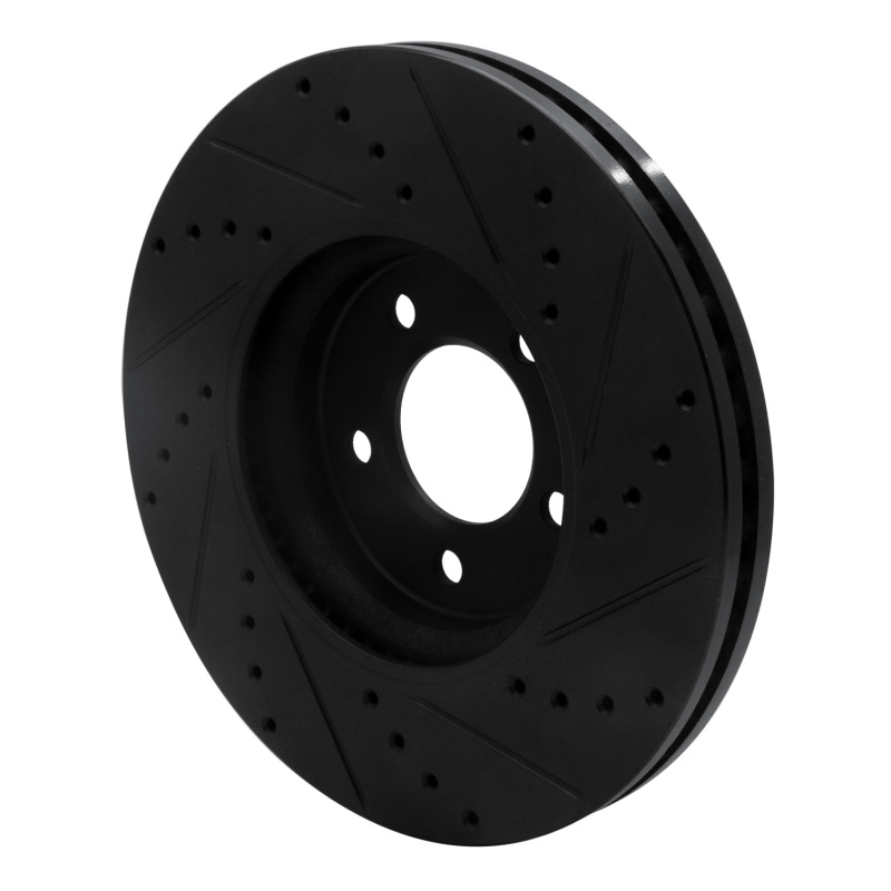 Picture of R1 06-08 Jaguar S-Type Front Left Drilled & Slotted Black Brake Rotor