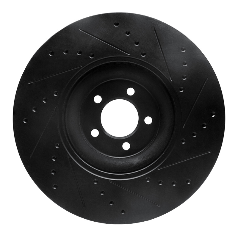 Picture of R1 10-24 Jaguar XF Front Left Drilled & Slotted Black Brake Rotor