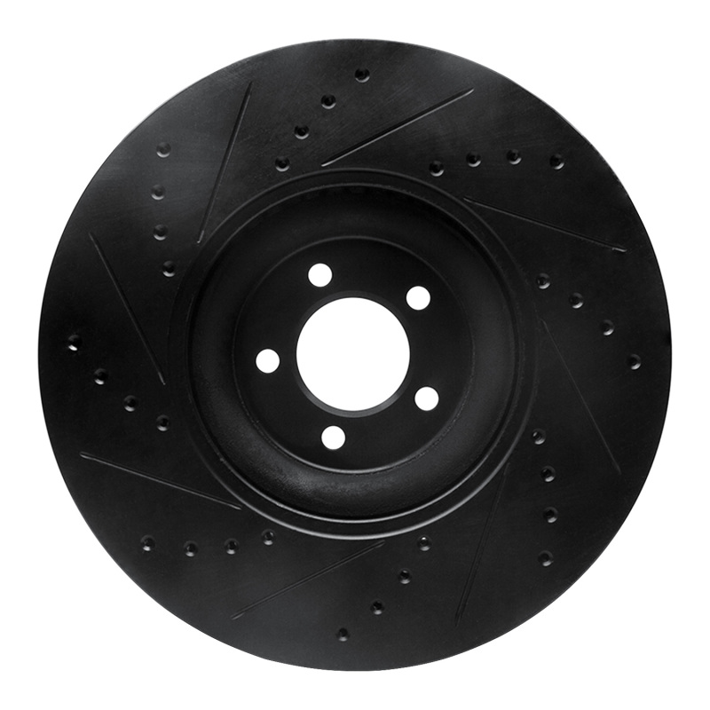 Picture of R1 10-24 Jaguar XKR Front Right Drilled & Slotted Black Brake Rotor