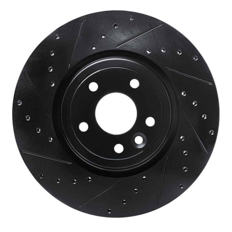 Picture of R1 17-20 Jaguar XE Front Left Drilled & Slotted Black Brake Rotor