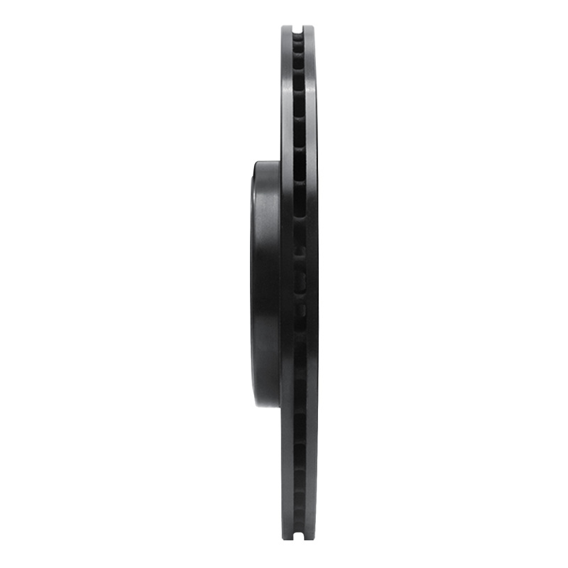 Picture of R1 14-21 Jaguar F-Type Rear Right Drilled & Slotted Black Brake Rotor