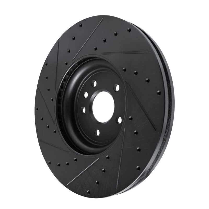 Picture of R1 16-24 Jaguar XF Front Right Drilled & Slotted Black Brake Rotor