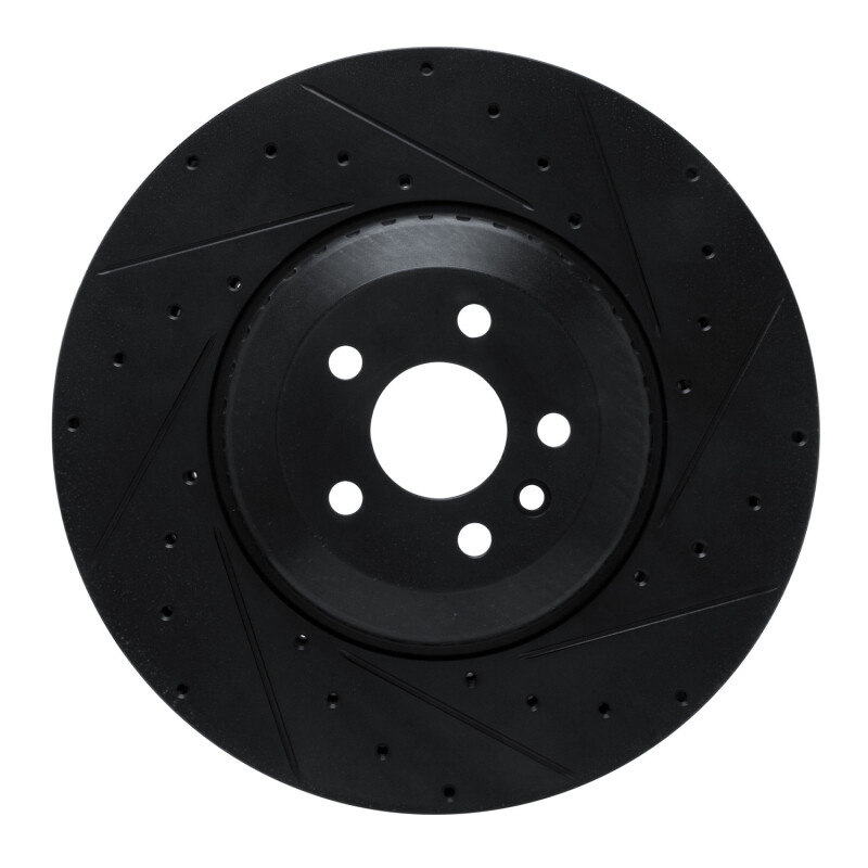 Picture of R1 21-25 Jaguar F-Pace Front Right Drilled & Slotted Black Brake Rotor