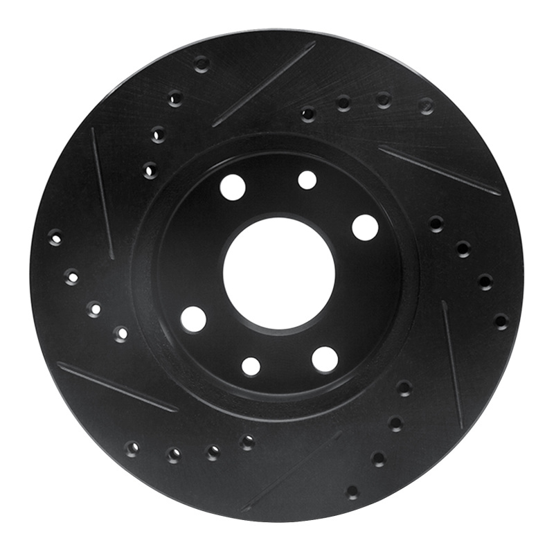 Picture of R1 94-00 Kia Spectra Front Right Drilled & Slotted Black Brake Rotor
