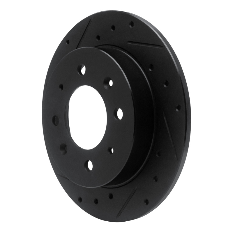Picture of R1 04-09 Kia Spectra Rear Left Drilled & Slotted Black Brake Rotor