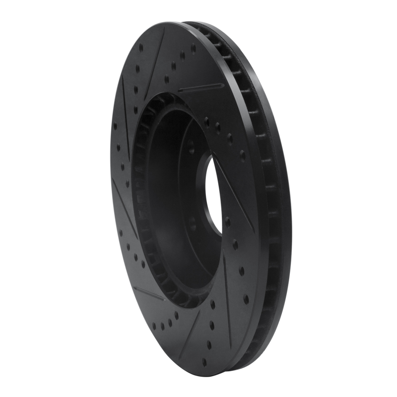 Picture of R1 10-13 Kia Forte Koup Front Right Drilled & Slotted Black Brake Rotor