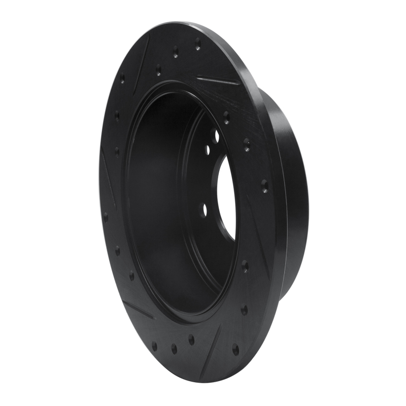 Picture of R1 07-12 Kia Rondo (Canada) Rear Right Drilled & Slotted Black Brake Rotor