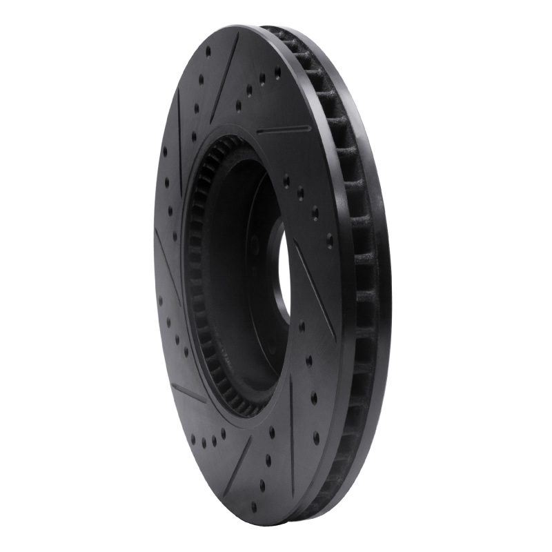 Picture of R1 15-19 Kia Soul EV Front Right Drilled & Slotted Black Brake Rotor