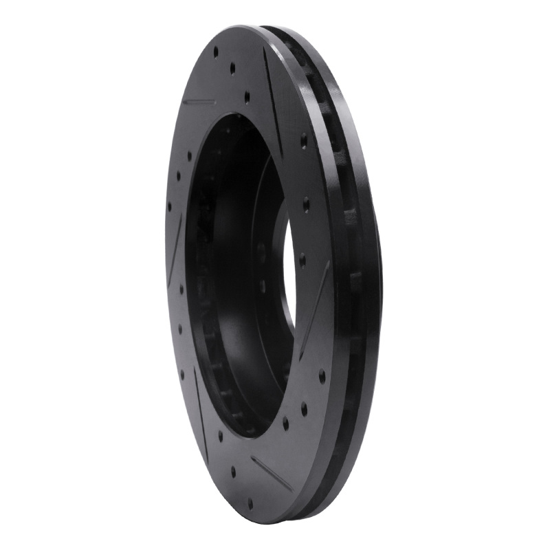 Picture of R1 95-02 Kia Sportage (USA/Canada) Front Left Drilled & Slotted Black Brake Rotor