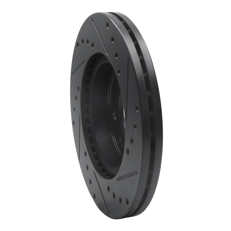 Picture of R1 02-02 Kia Sedona Front Left Drilled & Slotted Black Brake Rotor