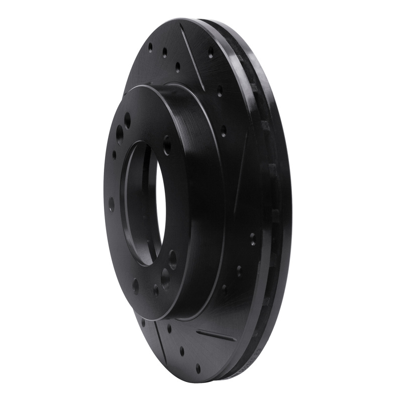 Picture of R1 95-02 Kia Sportage (USA/Canada) Front Right Drilled & Slotted Black Brake Rotor