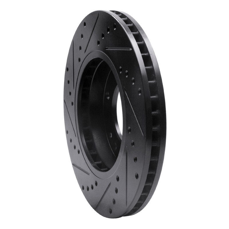 Picture of R1 03-06 Kia Sorento Front Right Drilled & Slotted Black Brake Rotor
