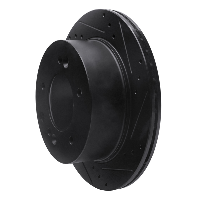 Picture of R1 03-06 Kia Sorento Rear Right Drilled & Slotted Black Brake Rotor