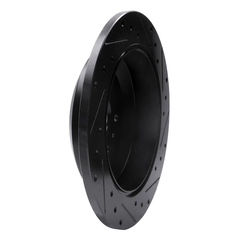 Picture of R1 09-10 Kia BORREGO Rear Left Drilled & Slotted Black Brake Rotor