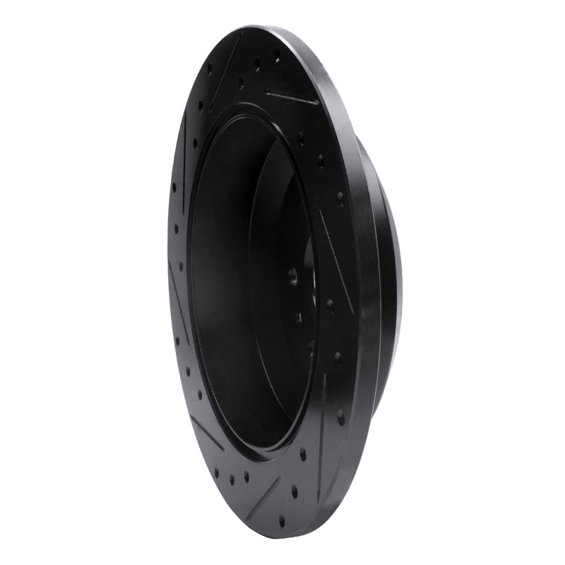 Picture of R1 09-10 Kia BORREGO Rear Right Drilled & Slotted Black Brake Rotor