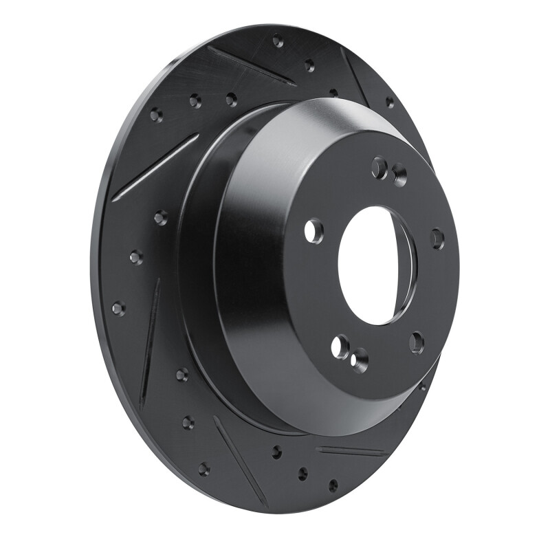 Picture of R1 15-20 Kia Sorento Rear Right Drilled & Slotted Black Brake Rotor