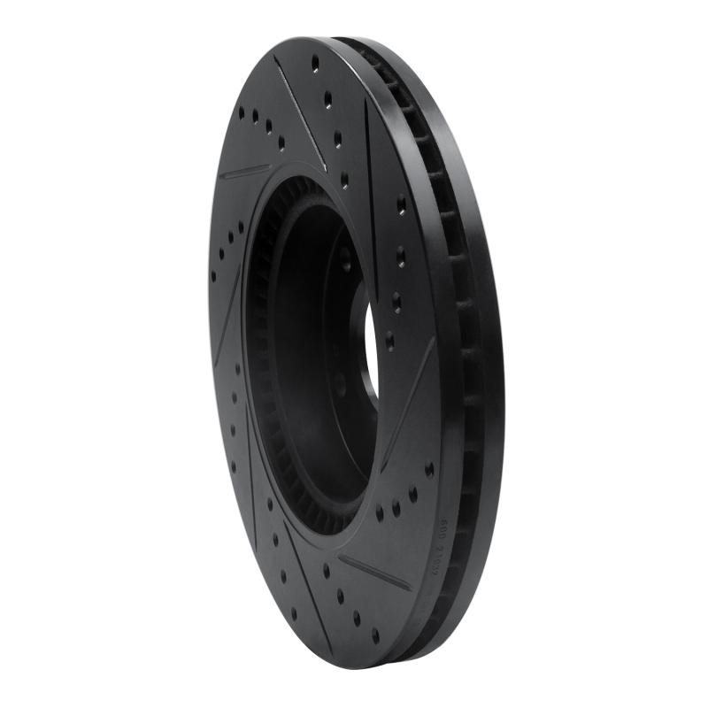 Picture of R1 12-16 Kia Sportage (USA/Canada) Front Left Drilled & Slotted Black Brake Rotor