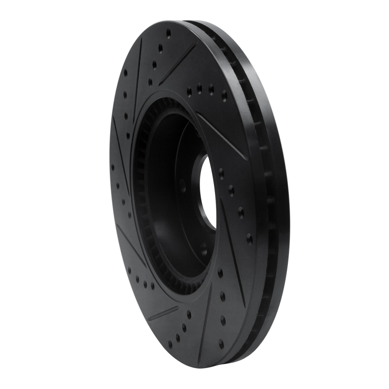 Picture of R1 12-16 Kia Sportage (USA/Canada) Front Right Drilled & Slotted Black Brake Rotor